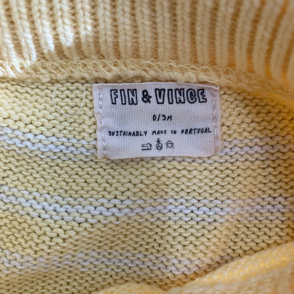Fin + Vince Banana Yellow Striped Knit Baby Bloomers 0-3m